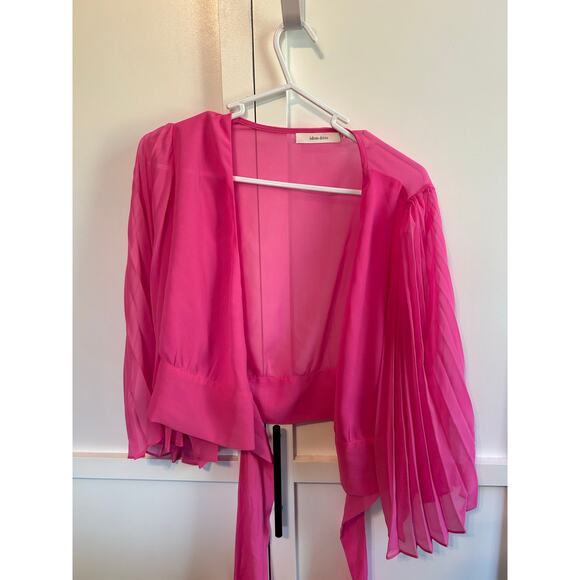 Pink wrap blouse small - Picture 3 of 4